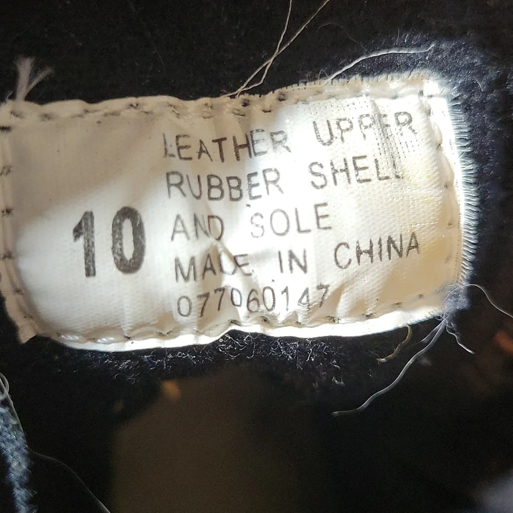 Leather Upper Rain Boot 10